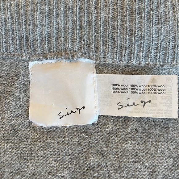 Woman 100% wool skirt. Size: S/XS. Grey - Picture 4 of 4